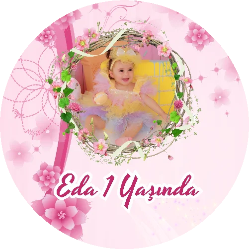 Çiçek Temalı Yuvarlak Açacak Magneti